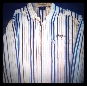 Mens long sleeve button up casual dress shirt